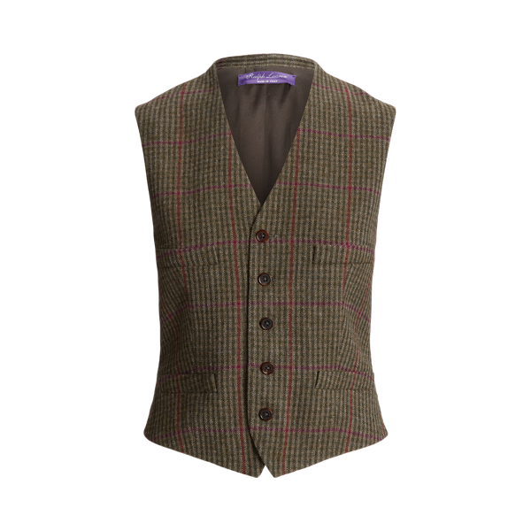 Colete Jaiden de tweed axadrezado Ralph Lauren Collection em 1