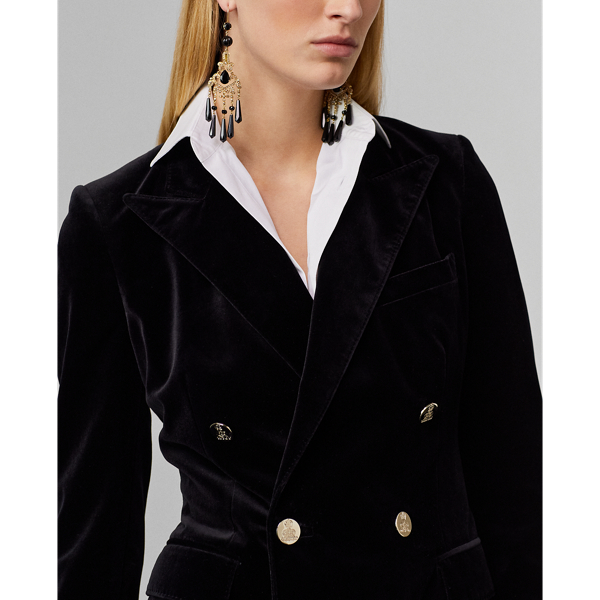 Black Camden Velvet Jacket Ralph Lauren Collection 6