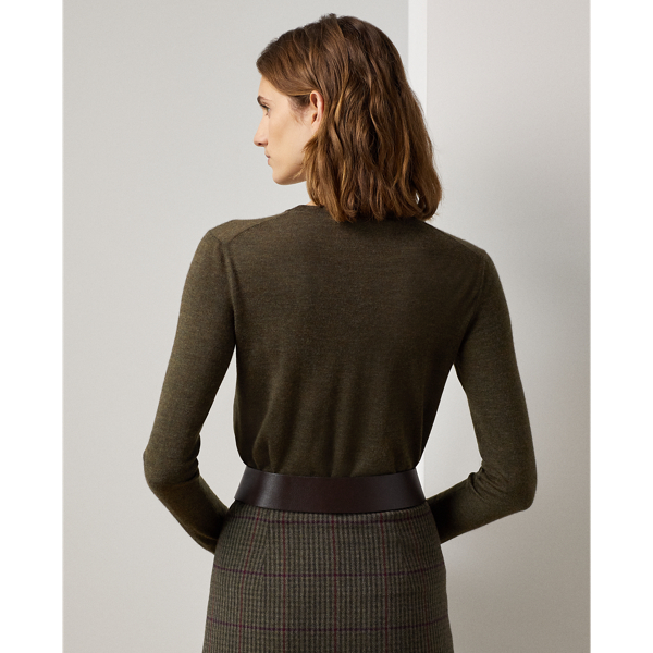 Loden Melange Cashmere Crewneck Jumper Ralph Lauren Collection 5