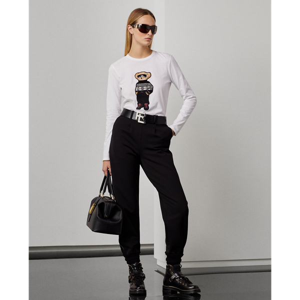 Camisola de manga comprida Polo Bear Nordic Ski Ralph Lauren Collection em Optic White 4