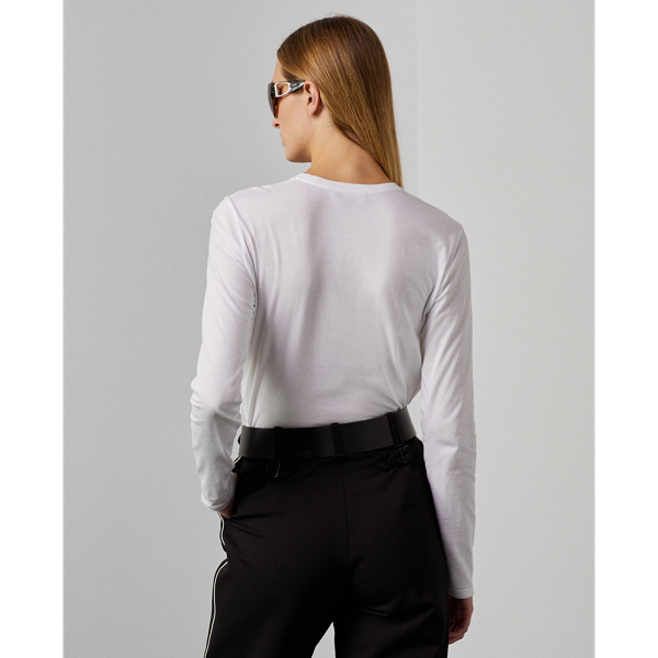Camisola de manga comprida Polo Bear Nordic Ski Ralph Lauren Collection em Optic White 5
