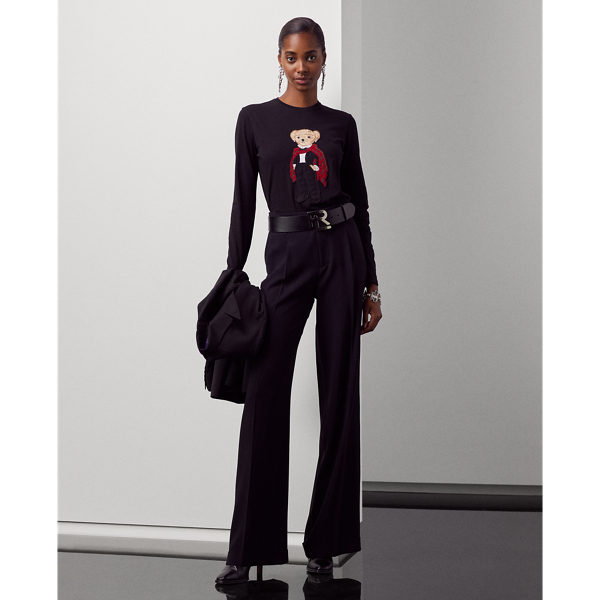 Langarm-T-Shirt mit Tuxedo Polo Bear Ralph Lauren Collection in Black 4