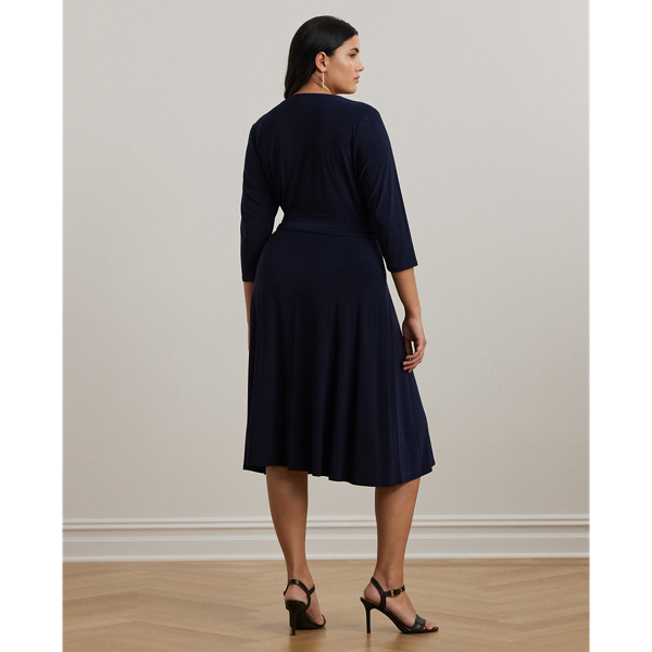 Jerseykleid mit V-Ausschnitt