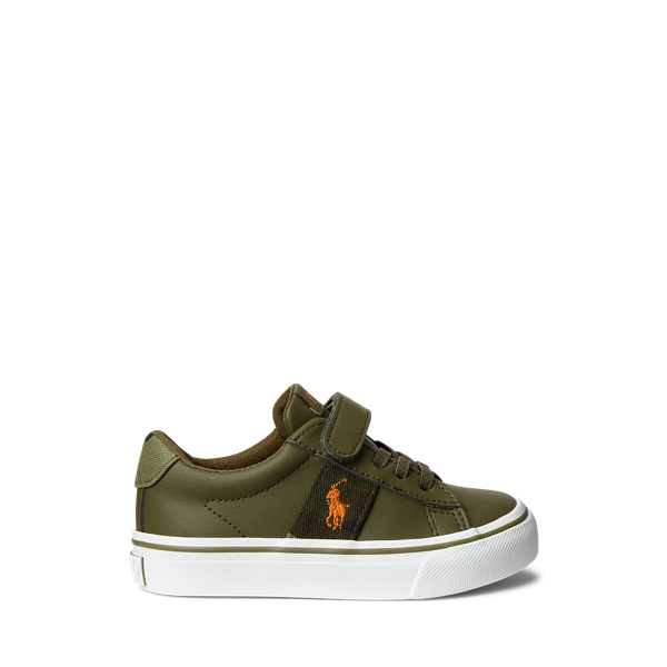 Sayer Camo-Trim Faux-Leather EZ Trainer
