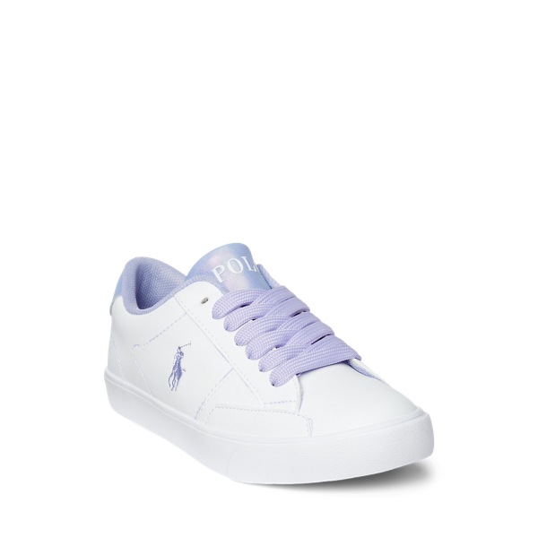 White Theron IV Metallic Faux-Leather Trainer Girls 1.5-6.5 Years 2