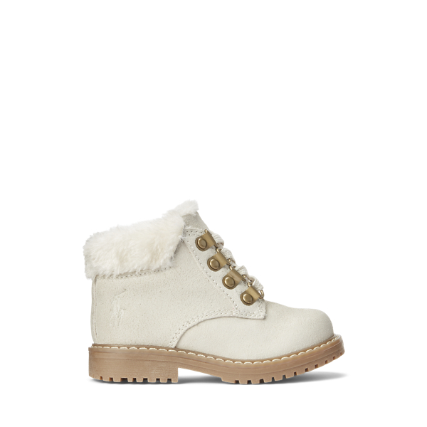 Bottes Burnley en daim et peau lain&eacute;e