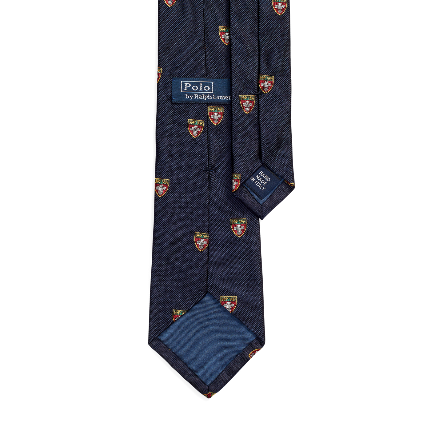 Мужской галстук Ralph Lauren Silk Repp Club Tie, цвет: Тёмно-синий — фото 1