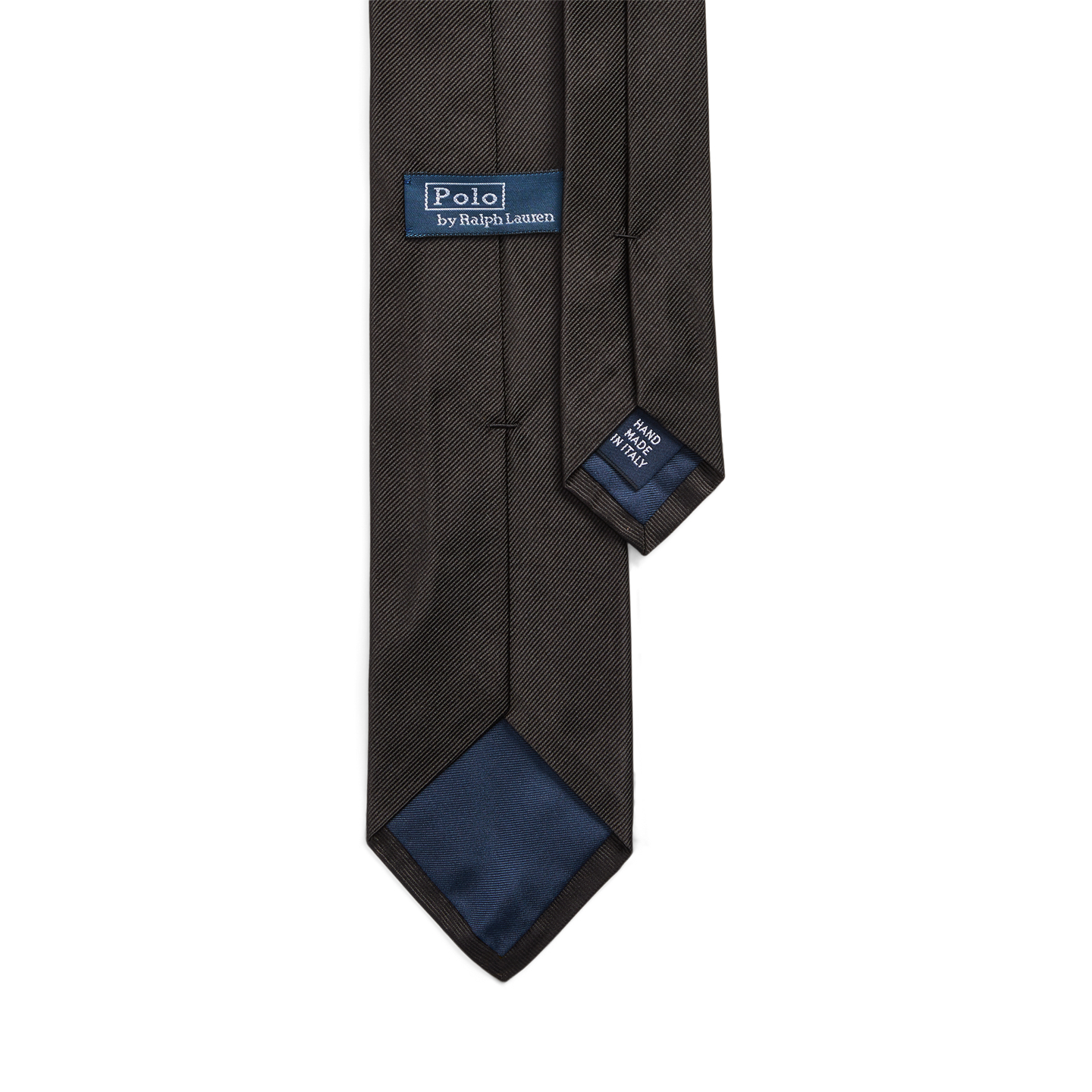 Мужской галстук Ralph Lauren Silk Repp Narrow Tie, цвет: Чёрный — фото 1