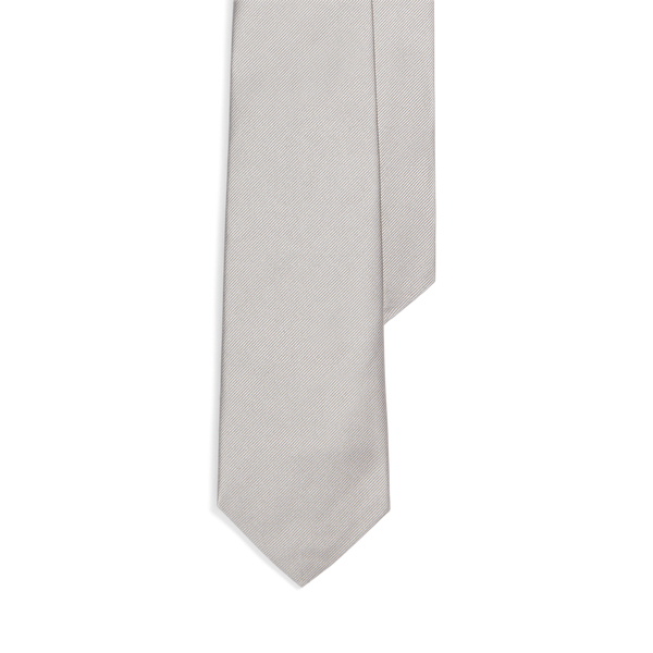 Grey Silk Repp Narrow Tie Polo Ralph Lauren 1