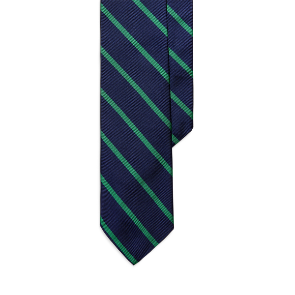 Striped Silk Repp Narrow Tie