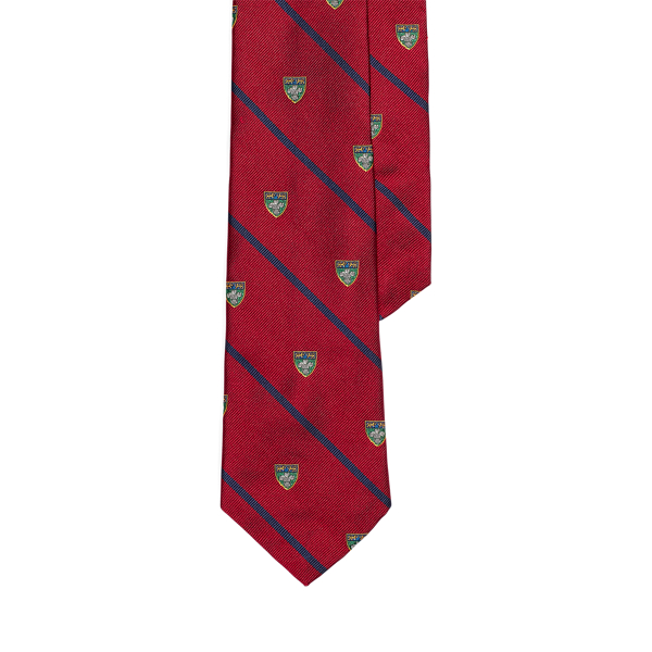 Striped Silk Repp Narrow Club Tie for Men Ralph Lauren UK