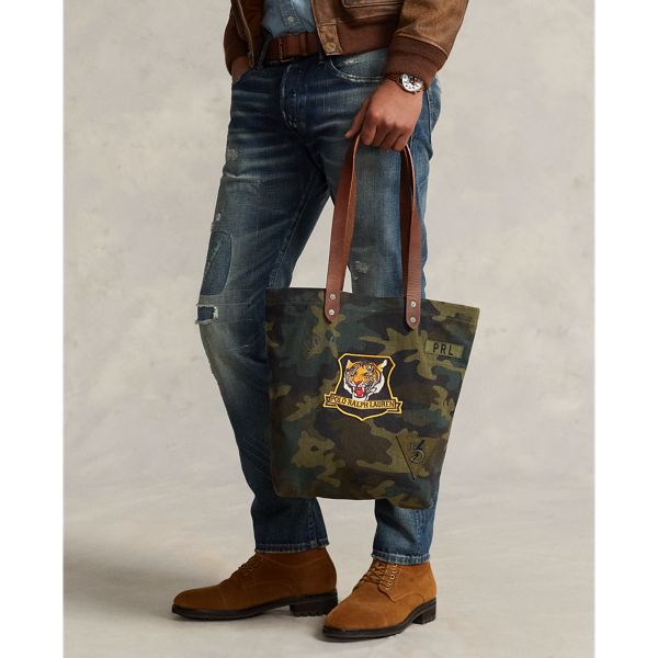Polo Ralph Lauren TIGER PATCH CAMO SHOPPER トートバッグ Polo Ralph Lauren Tiger Patch Freedom Seekers Stitch Camo