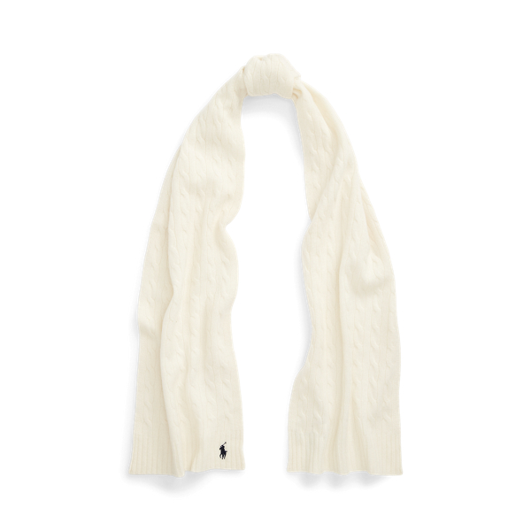 Cable-Knit Wool-Cashmere Scarf Polo Ralph Lauren 1