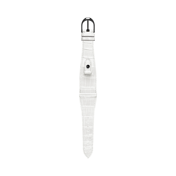 White/Black Large Stirrup Alligator Watch Strap The Stirrup Collection 1