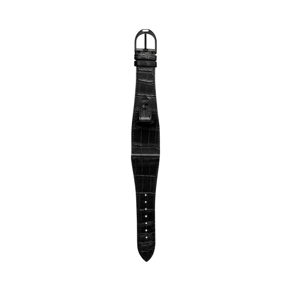 Black/Black Large Stirrup Alligator Watch Strap The Stirrup Collection 1