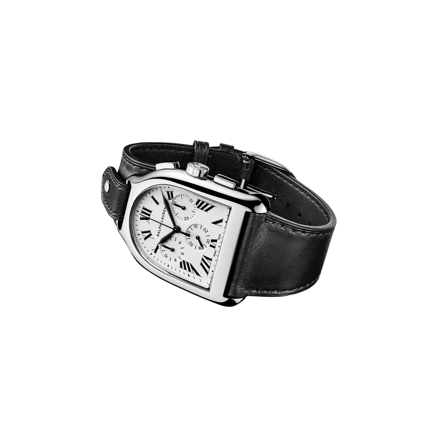 Мужские часы Ralph Lauren Large Chronograph Steel White Dial, цвет: Белый — фото 4