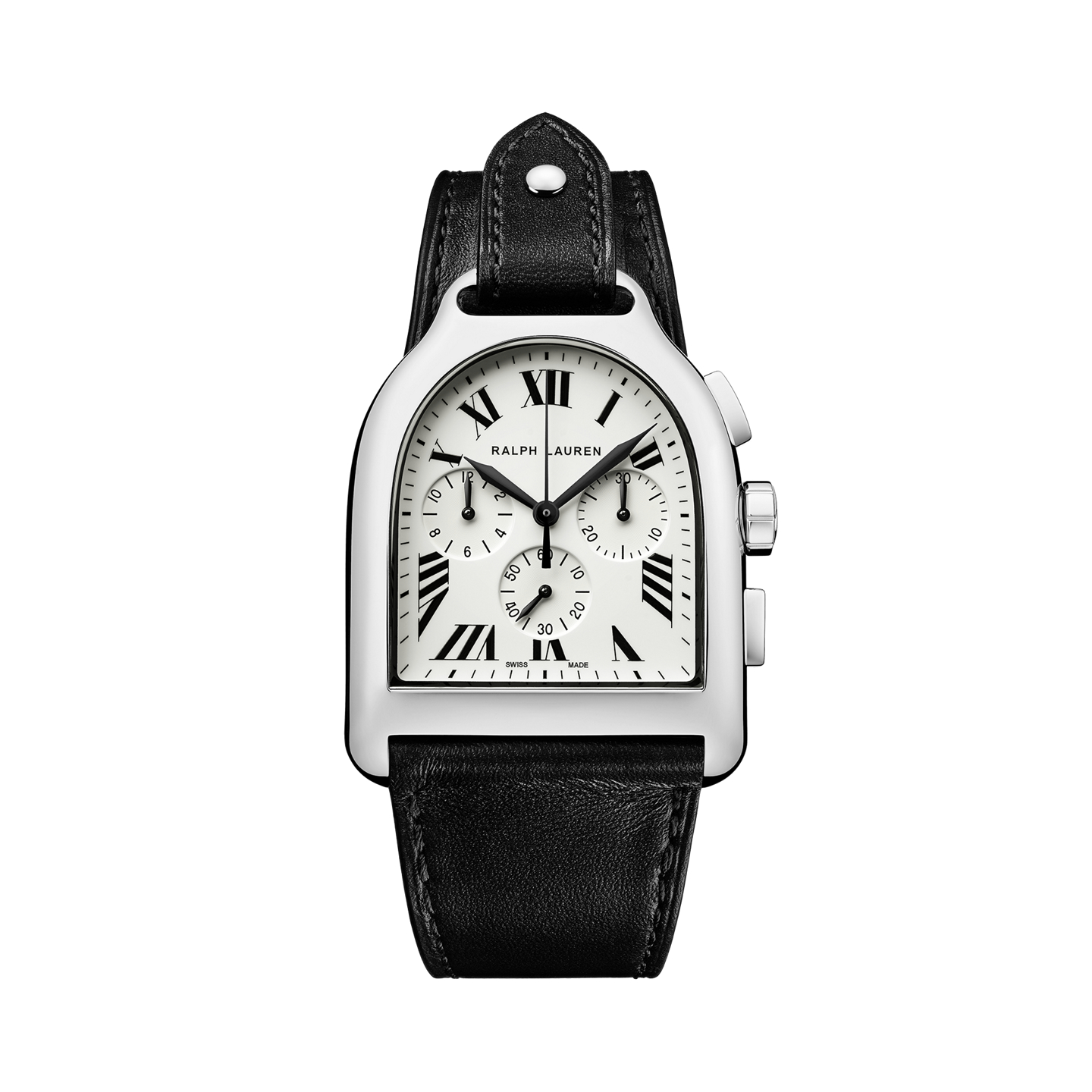 Мужские часы Ralph Lauren Large Chronograph Steel White Dial, цвет: Белый — фото 6