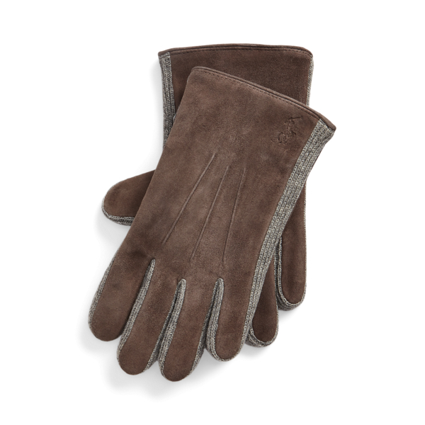 Suede &amp; Wool-Blend Touch Screen Gloves Polo Ralph Lauren 1