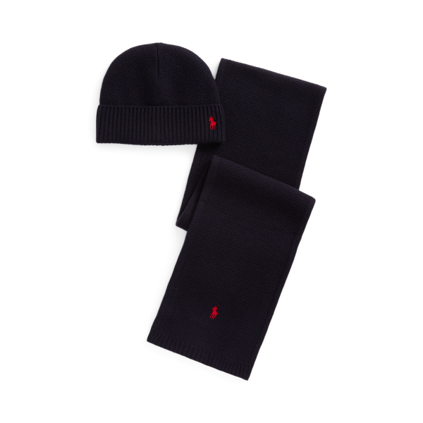 Bonnet et &eacute;charpe en m&eacute;rinos m&eacute;lang&eacute;