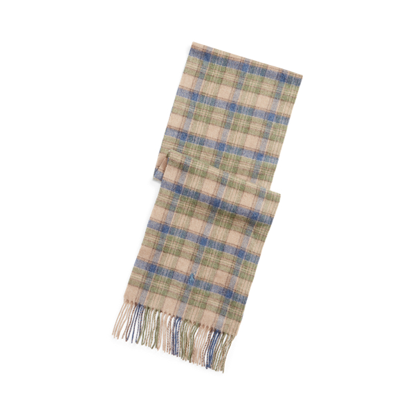 Plaid Wool-Cashmere Scarf