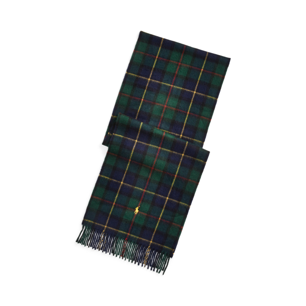 Sciarpa tartan in lana e cashmere