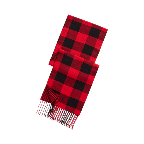 Reversible Checked Brushed Cotton Scarf