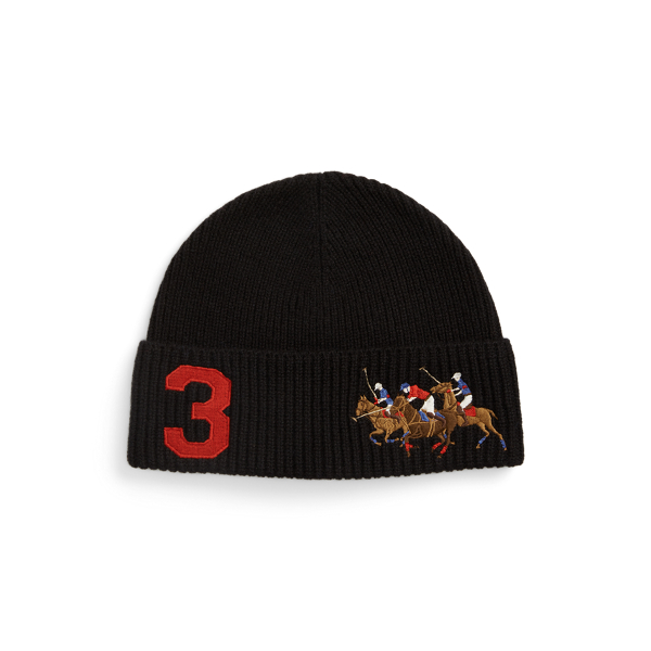 Bonnet triple poney laine et cachemire Polo Ralph Lauren en 1