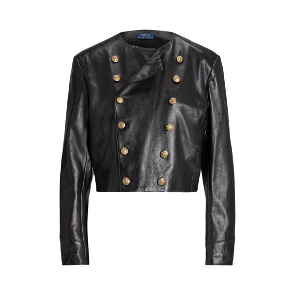 Verk&uuml;rzte Lammlederjacke Polo Ralph Lauren in 1