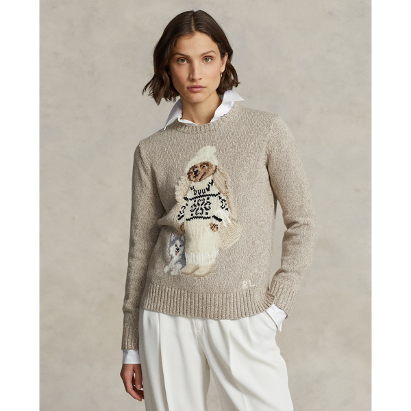 Mushroom Multi Polo Bear Cotton-Blend Jumper Polo Ralph Lauren 7