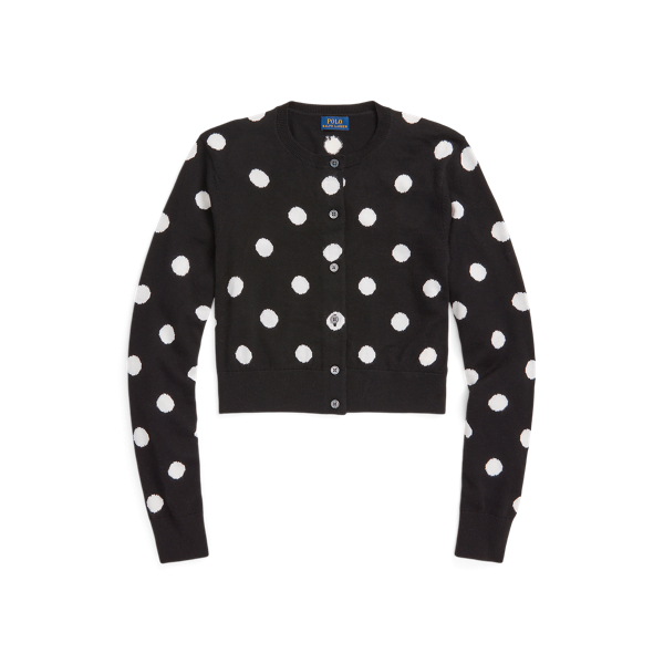 Kurze gepunktete Wolle-Strickjacke Polo Ralph Lauren in 1