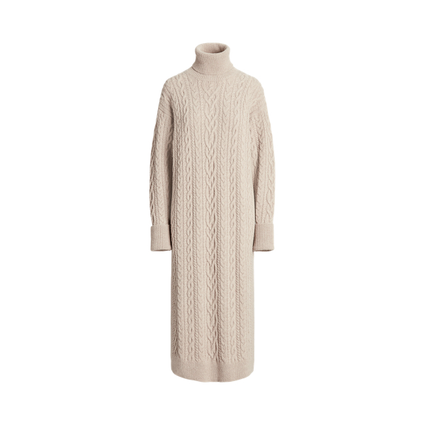 Vestido de punto de mezcla de lana Aran Polo Ralph Lauren en 1
