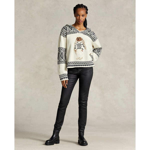 Pull &agrave; capuche Polo Bear Polo Ralph Lauren en Cr&egrave;me multi 4