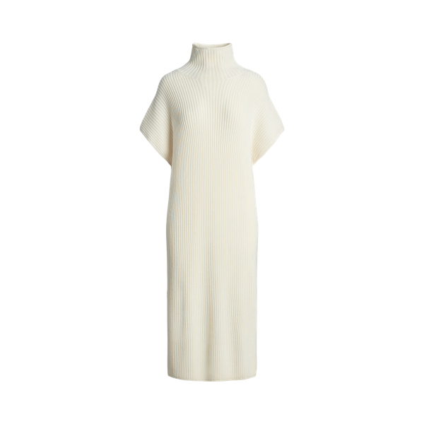 Robe-pull col chemin&eacute;e en laine c&ocirc;tel&eacute;e