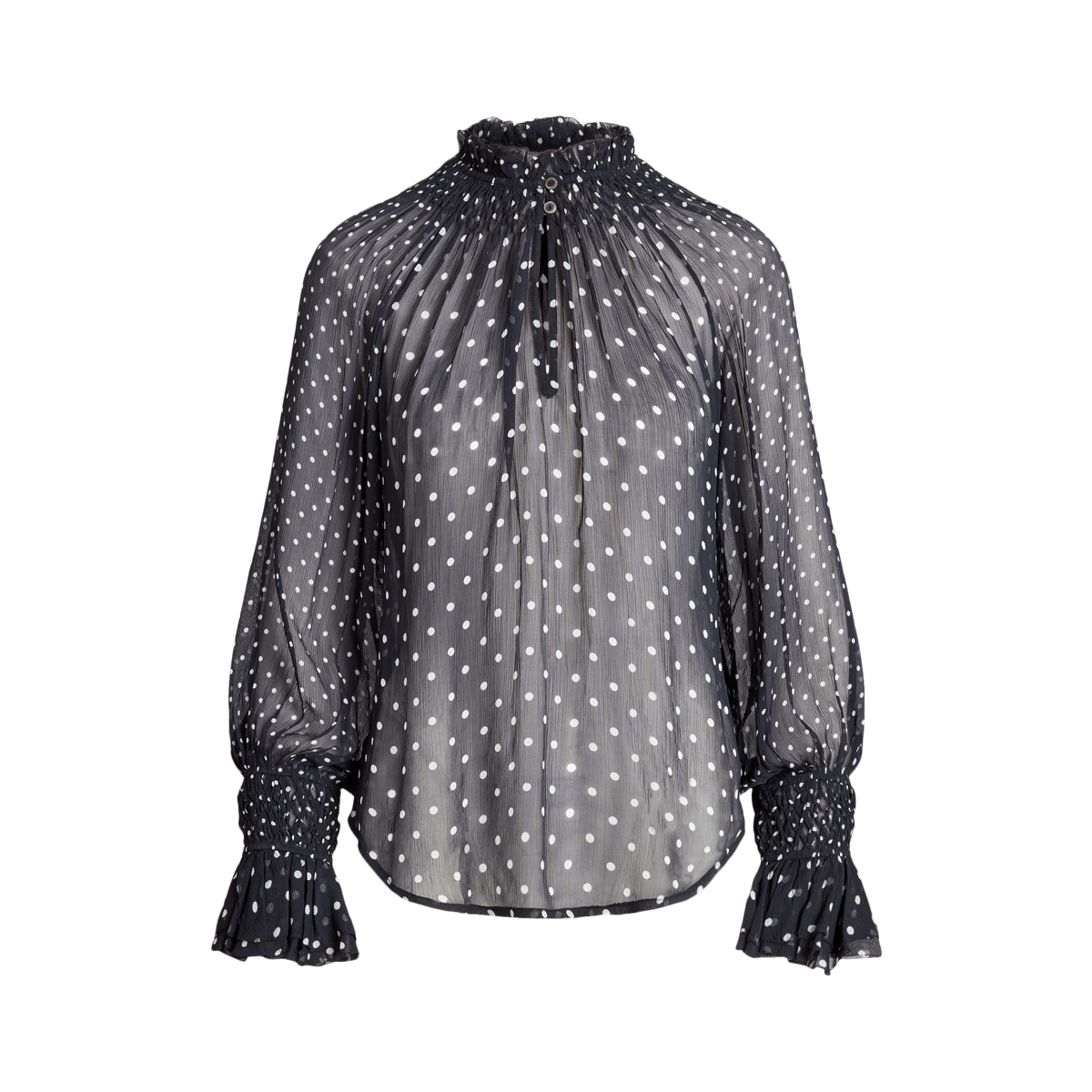 Polo Ralph Lauren Polka Dot Pattern Shirt Adult Large Dark