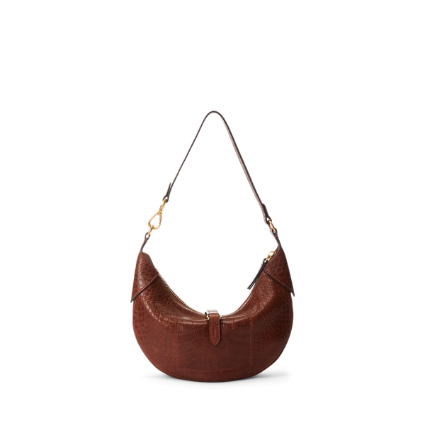 Cuoio Polo ID Croc-Embossed Mini Shoulder Bag Polo Ralph Lauren 4