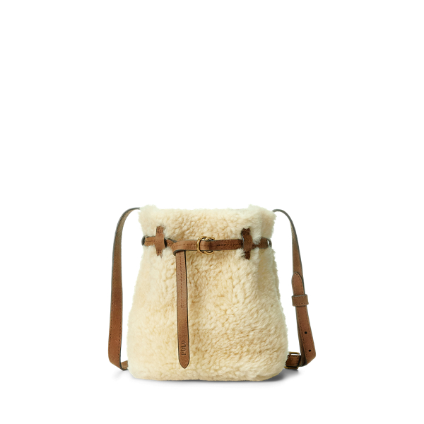 Mini-sac seau Bellport en peau lain&eacute;e