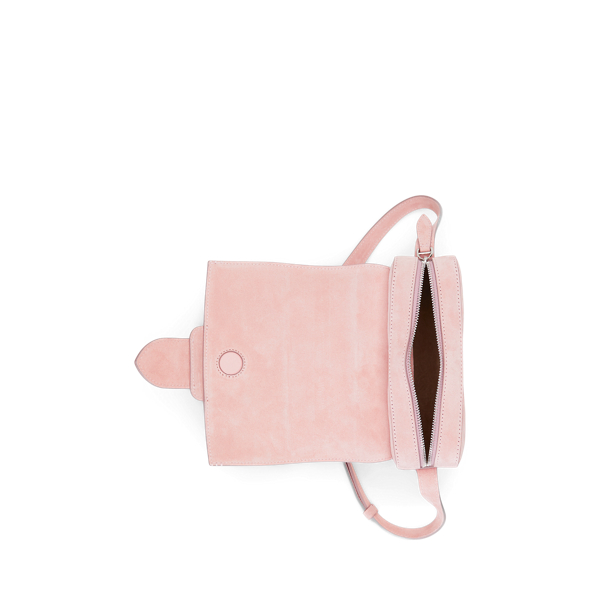Ballet Pink Welington Calf-Suede Crossbody Bag Ralph Lauren Collection 5