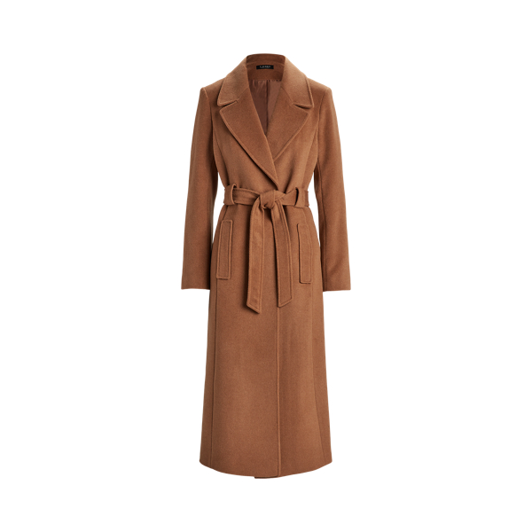 Lauren Ralph Lauren Belted Long Wrap shops Wool Coat