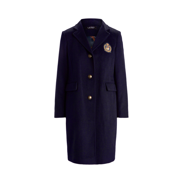 コート LAUREN RALPH LAUREN Woman Coat Blue 200957610 001 Lauren Ralph Lauren Women's Faux-Fur-Collar Quilted Coat