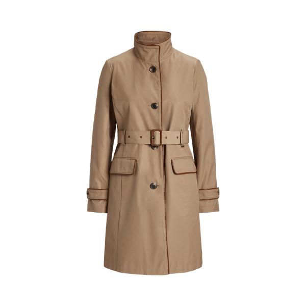 Belted Cotton-Blend Trench Coat Lauren 1