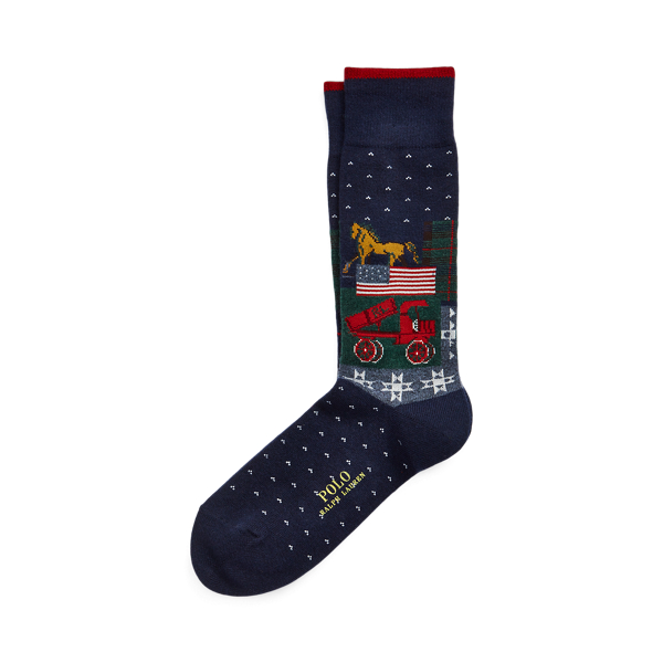 Calze lunghe spaiate design americano