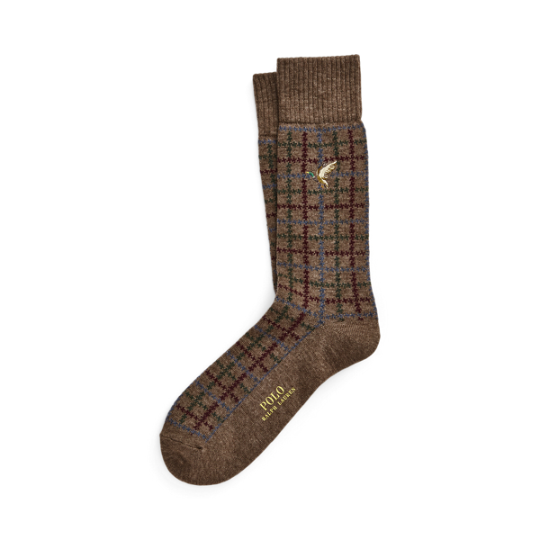 Karierte Socken mit Stockente
