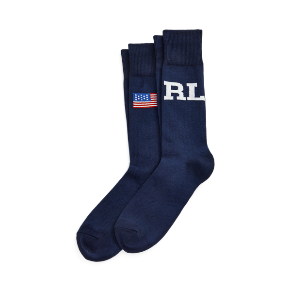 2&nbsp;paires de chaussettes drapeau en coton