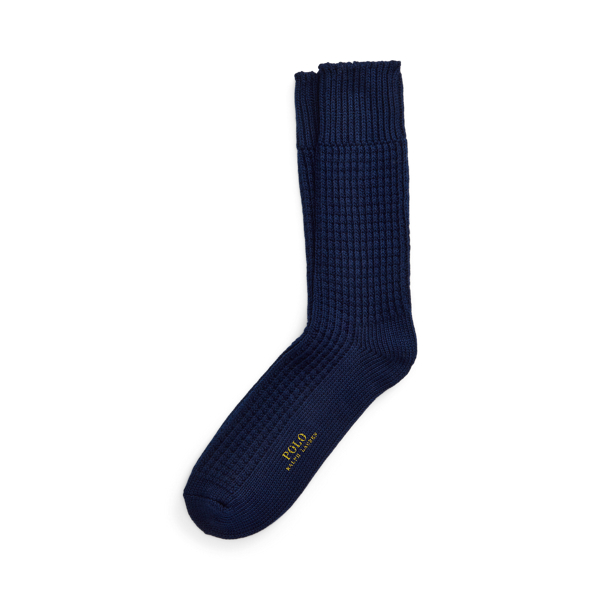 Waffle-Knit Cotton-Blend Crew Socks Polo Ralph Lauren 1