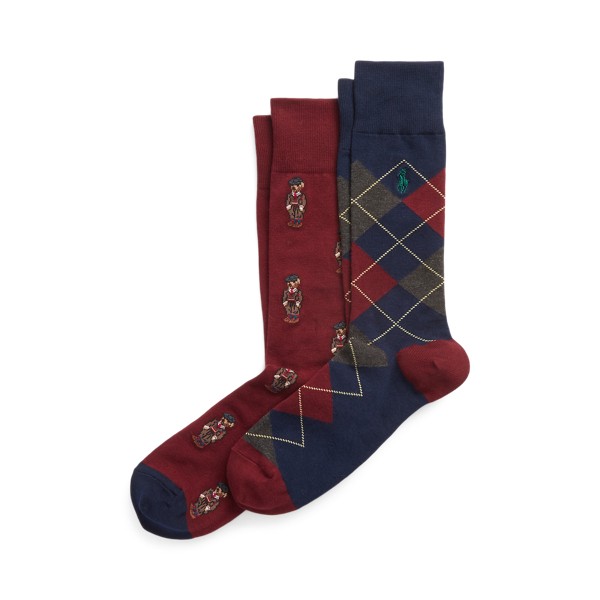 Argyle &amp; Dot Trouser Sock 2-Pack