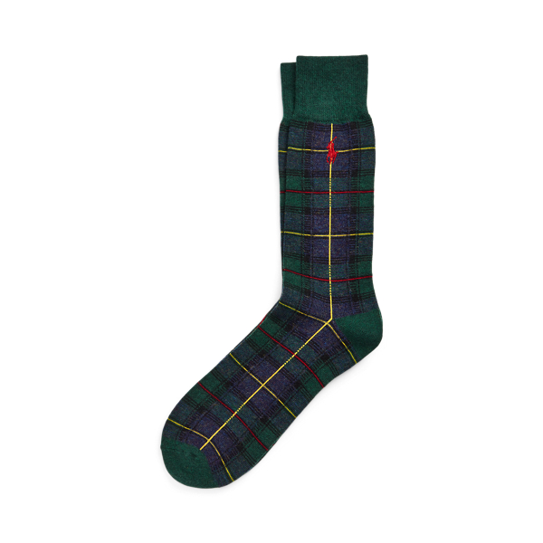 Plaid Crew Socks