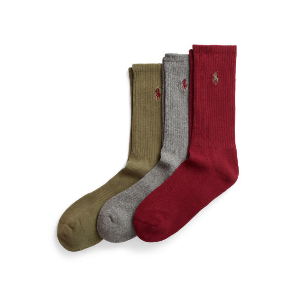 Cotton-Blend Crew Sock 3-Pack Polo Ralph Lauren 1