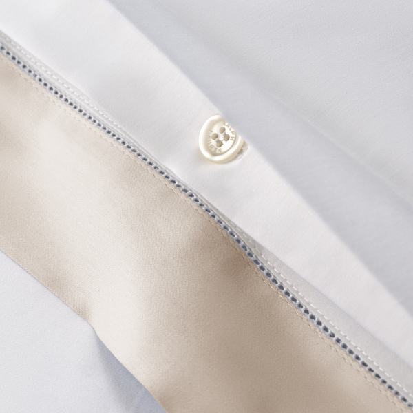 Ralph Lauren Home オーガニック コットン サティーン ボーダー デュベ カバー コースタル サンド 5