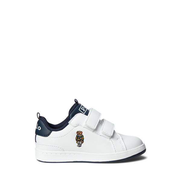 White /Navy W Toggle Bear Polo Bear Heritage Court EZ Trainer Toddler 1