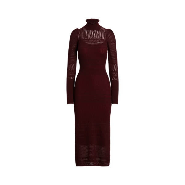 Vestido de c&oacute;ctel de punto con encaje Ralph Lauren Collection en 1